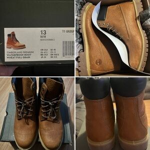 Timberland 6" Premium 
Waterproof Boot Wheat Full Grain Leather Size 13 M